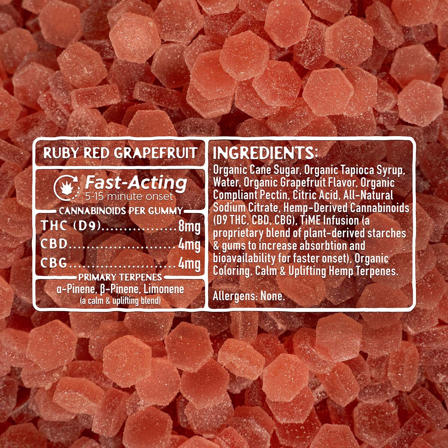 Fast-Acting Organic Grapefruit Gummies